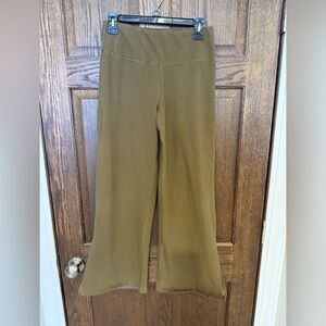 Pact Wide Leg Olive Green Pants Split Leg Size Medium